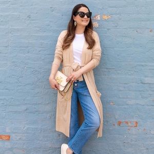 NEW Veronica Beard Danzie Wool Alpaca Cardigan Cream Large